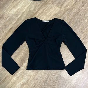 Abercrombie Black Knotted Blouse